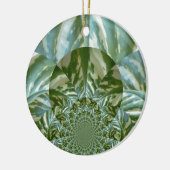 Öko Green Camouflage Kaleidoskop Art Print Design Keramikornament (Links)