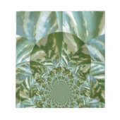 Öko Green Camouflage Kaleidoskop Art Print Design Notizblock (Vorderseite)