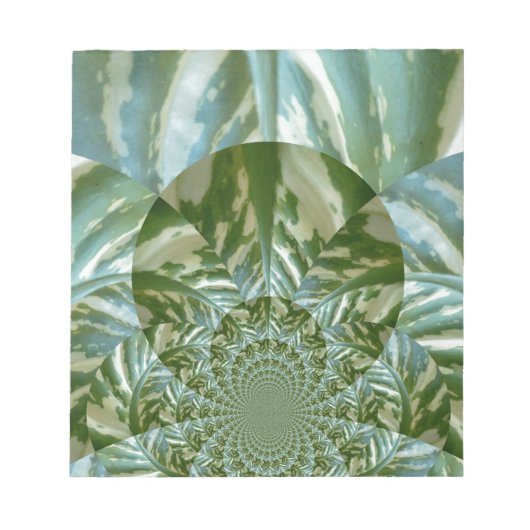 Öko Green Camouflage Kaleidoskop Art Print Design Notizblock (Vorderseite)