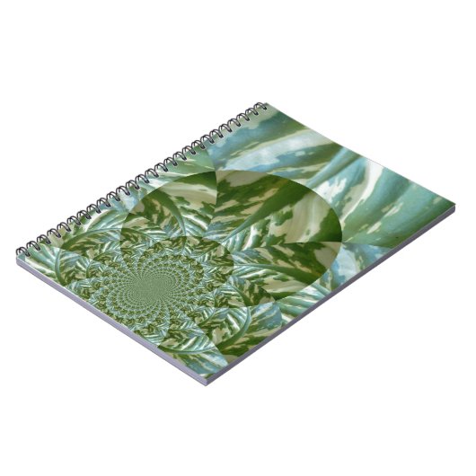 Öko Green Camouflage Kaleidoskop Art Print Design Notizblock (Linke Seite)