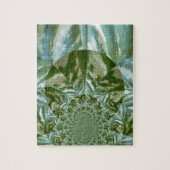 Öko Green Camouflage Kaleidoskop Art Print Design Puzzle (Vertikal)