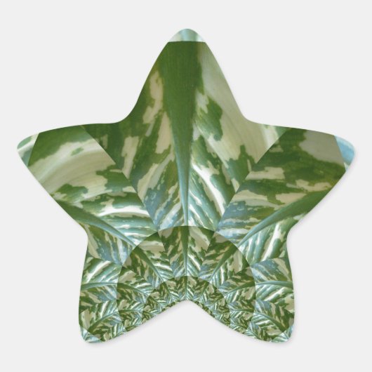 Öko Green Camouflage Kaleidoskop Art Print Design Stern-Aufkleber (Vorderseite)