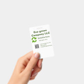 Öko green Firmenname q r Code Website E-Mail-Adres Ausweis (Handheld)