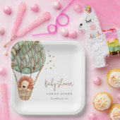 Öko Green Hot Air Ballon Löwe Magical Baby Dusche Pappteller (Party)