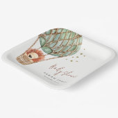 Öko Green Hot Air Ballon Löwe Magical Baby Dusche Pappteller (Gewinkelt)