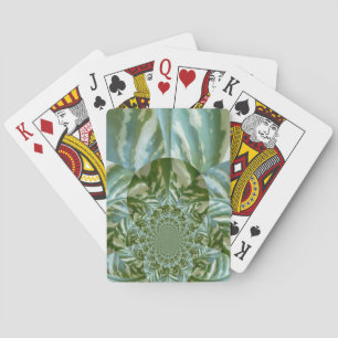 Öko-Grün-Tarn-Kaleidoskop-Kunst-Druck-Design Spielkarten