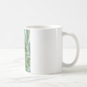 Öko-Grün-Tarn-Kaleidoskop-Kunstposterdesign Kaffeetasse