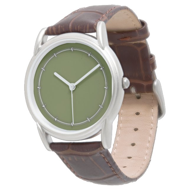 Öko-grüne Dekoration Armbanduhr (Schrägansicht)