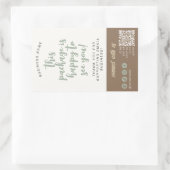 Öko handgefertigte Minimal Natural Sage Green Brow Rechteckiger Aufkleber (Tasche)