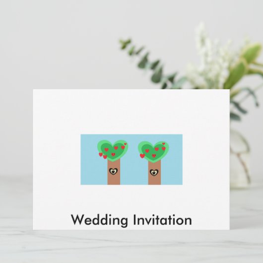 Öko Hochzeit Einladung (Stehend Vorderseite)