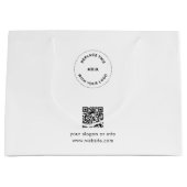 Öko Kraft Custom Logo & QR Geschenktasche für Unte Große Geschenktüte (Vorderseite)