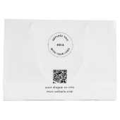 Öko Kraft Custom Logo & QR Geschenktasche für Unte Große Geschenktüte (Rückseite)