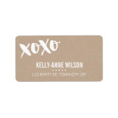 ÖKO KRAFT SEHEN niedliche Bürste Typ xoxo weiß Adressaufkleber (Vorne)