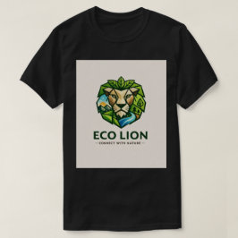Öko-Natur Geometrischer Löwe T-Shirt