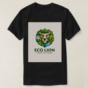 Öko-Natur Geometrischer Löwe T-Shirt