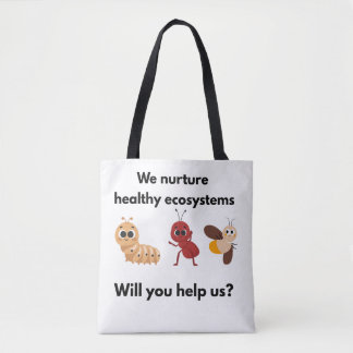 Öko Nurture Unsere Welt Weiß mit schwarzen Riemen Tasche