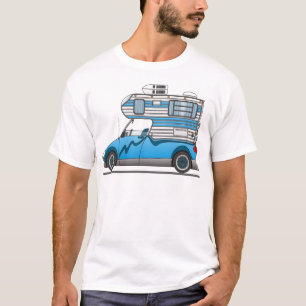 Öko Pick Up Camper Blue T-Shirt