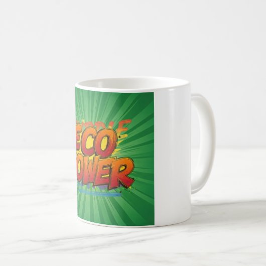 Öko Power Coffee-Cup Kaffeetasse (VorderseiteRechts)