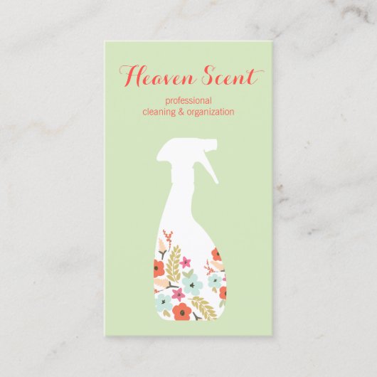 Öko-Reinigungsservice für Blumensträuße Visitenkarte (Vorderseite)