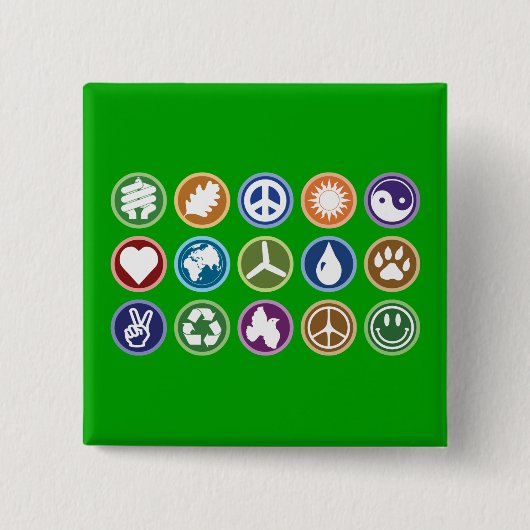Öko Symbole Button (Vorderseite)