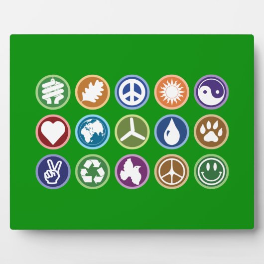 Öko Symbole Fotoplatte (Vorderseite)