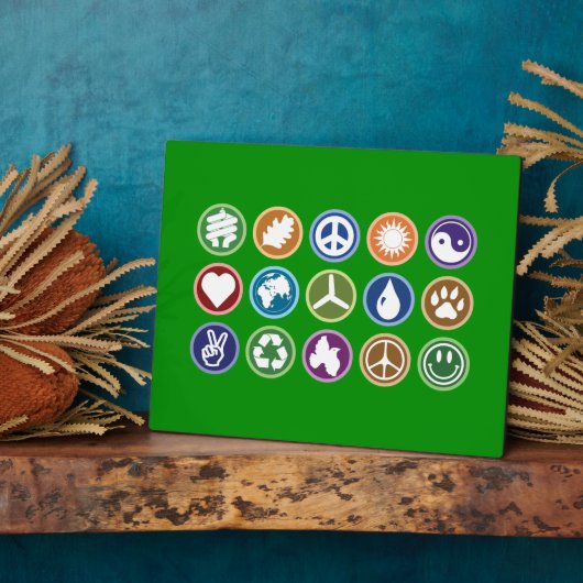 Öko Symbole Fotoplatte (Seite)