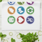 Öko Symbole Handtuch (Gefaltet)