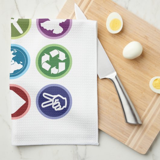 Öko Symbole Handtuch (Viertel Falte)