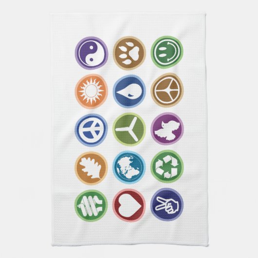 Öko Symbole Handtuch (Vertikal)