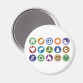 Öko Symbole Magnet (Vorderseite/Rückseite)