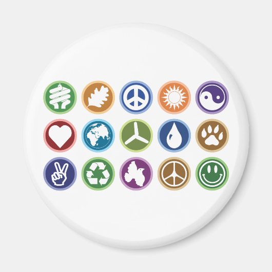 Öko Symbole Magnet (Vorne)