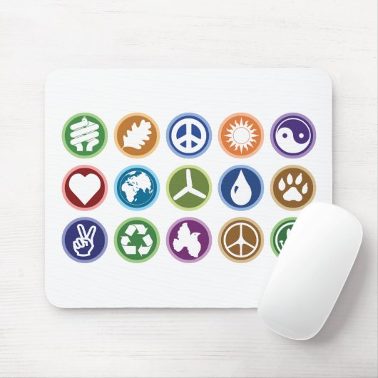 Öko Symbole Mousepad (Mit Mouse)