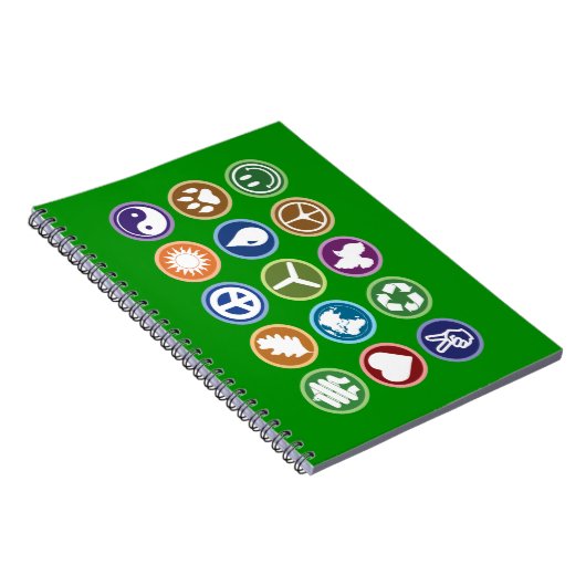 Öko Symbole Notizblock (Rechte Seite)