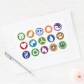 Öko Symbole Rechteckiger Aufkleber (Umschlag)