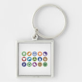 Öko Symbole Schlüsselanhänger (Vorne)