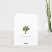 Öko Tree Vielen Dank Notecard Dankeskarte (Rückseite)