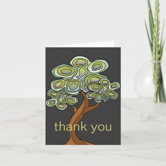 Öko Tree Vielen Dank Notecard Dankeskarte (Vorderseite)