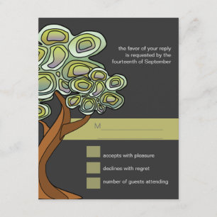 Öko Tree Wedding Response Card RSVP Karte