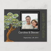 Öko Tree Wedding Save the Date Ankündigungspostkarte (Vorderseite)