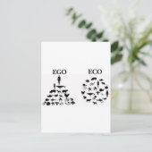 Öko vs Ego Postkarte (Stehend Vorderseite)