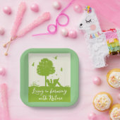 Öko Zitat im Einklang mit der Natur Pappteller (Party)