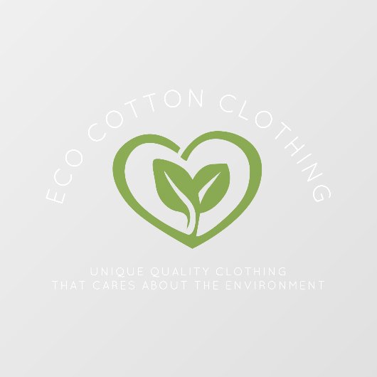 Öko zwei Blätter Herzlogogeschäft Fensteraufkleber (Blatt)