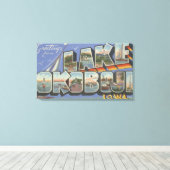 Okoboji-See, Iowa - Große Buchstabenszenen Leinwanddruck (Insitu (Holzboden))