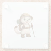Okojo Adventure Coaster – Kawaii Japanese Stoat  Glasuntersetzer (Rückseite)