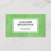Ökologe Umweltschützerin Green Grid Visitenkarte (Vorderseite)
