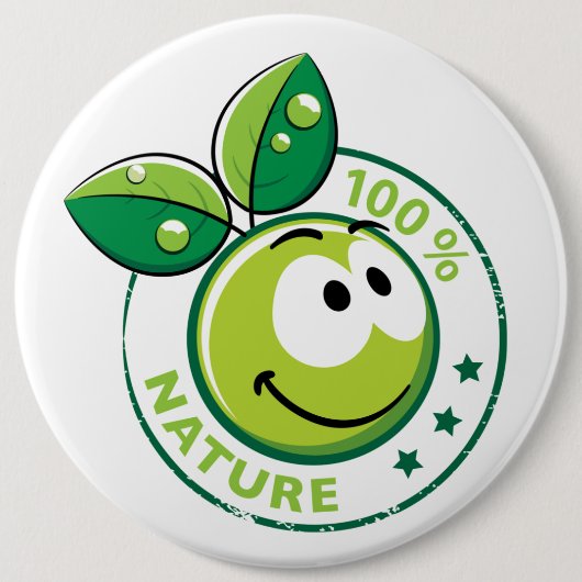 Ökologie: 100% Natur - Button (Vorderseite)