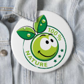 Ökologie: 100% Natur - Button (Beispiel)