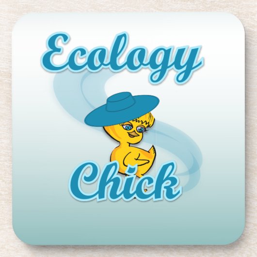 Ökologie Chick #4 Getränkeuntersetzer (Vorderseite)