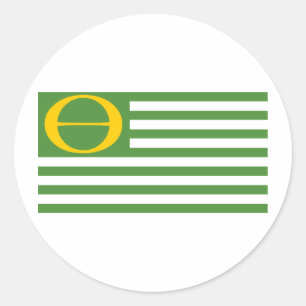 Ökologie-Flagge Runder Aufkleber