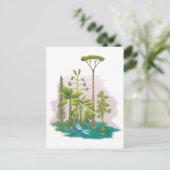 Ökologie: Pflanze eines Baumes - Postkarte (Stehend Vorderseite)